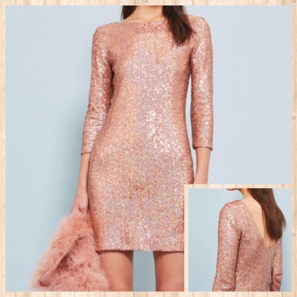 topshop pink sequin dress